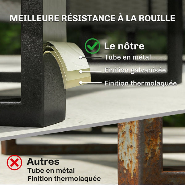 Salon de Jardin d'Angle 5 Places en Résine Tressée - Canapé Extérieur Modulable avec Méridienne Réglable - Ensemble Mobilier de Terrasse avec Table en Composite, Gris