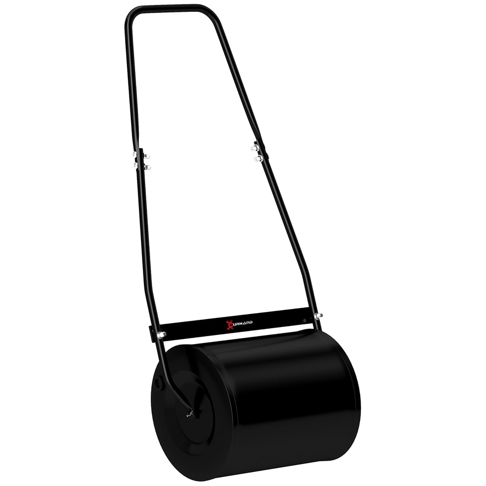 Rouleau à Gazon Jardin en Acier avec poignée dim. 47L x 32l x 105H cm lestage Max. 30 L Noir