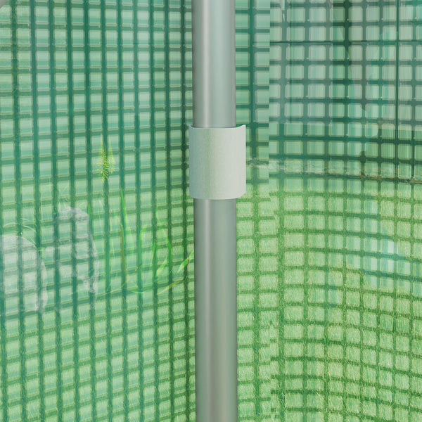 Serre de jardin 12 m², serre tunnel de jardin 4 x 3 x 2 m avec portes enroulables et grandes fenêtres en maille, serre en acier galvanisé et PE haute densité 140 g/m² résistante aux UV, vert