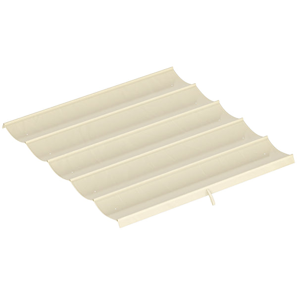 Toile de toit pour pergola tonnelle rétractable de 3 x 3 m - toile uniquement 250 x 255 cm crème