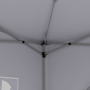 Tonnelle de jardin extérieure tente de réception barnum pop-up pliant 3 x 3 m 4 parois amovibles + sac de transport blanc