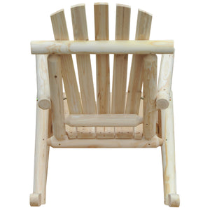 Fauteuil de Jardin Adirondack à Bascule Rocking Chair Style néo-rétro Assise Dossier Ergonomique Bois Naturel de pin