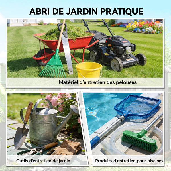 Abri de Jardin en Métal 1,37m² 163x90x179cm, Acier Galvanisé - Armoire de Jardin Adossable avec 2 Grilles d'Aération et Toit Incliné Anti-UV - Cabanon de Stockage pour Outils, Gris Foncé