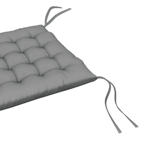 Lot de 6 coussins de chaise de jardin, Coussins extérieur capitonné, grand confort cm avec attaches, dim. 40L x 40l cm Gris