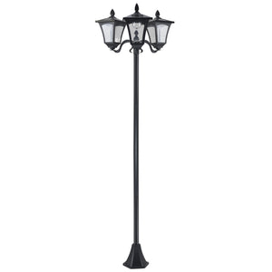Lampadaire de jardin extérieur à LED solaire avec capteurs 3 abat-jours - H.182.5 cm - IP44