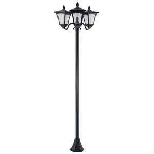 Lampadaire de jardin extérieur à LED solaire avec capteurs 3 abat-jours - H.182.5 cm - IP44