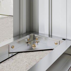 Abri-bûches Couvert en Acier Galvanisé, Support pour Bois de Chauffage Robuste, Montage Rapide, Étagère à Bûches Extérieur Plancher Surélevé Toit Incliné, 213x66,5x150cm, Gris Foncé