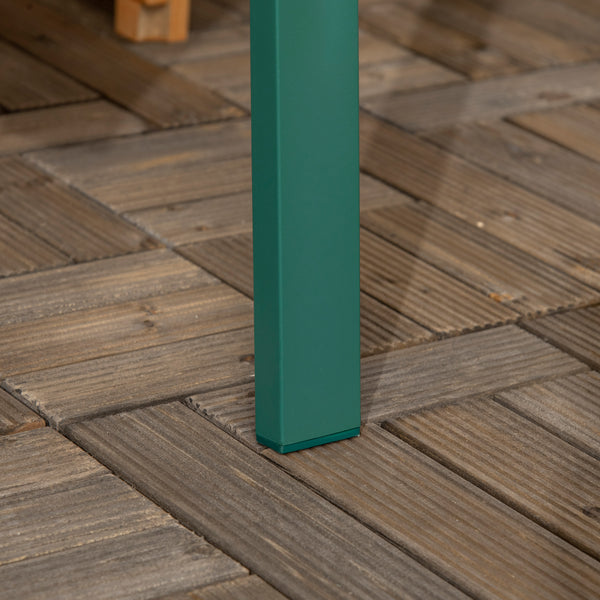 Banc de jardin, banc extérieur jardin en acier, avec dossier à motif floral, accoudoirs, pour 2 personnes, pour jardin, balcon, charge max. 240 kg, vert foncé