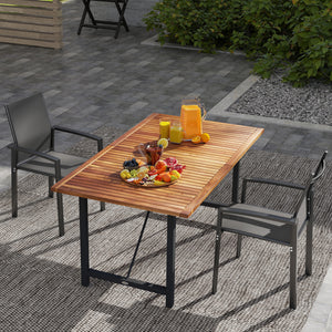 Lot de 2 chaises de jardin chaises empilables d'extérieur respirant avec accoudoirs, en aluminium et textilène pour jardin, piscine, terrasse, gris foncé