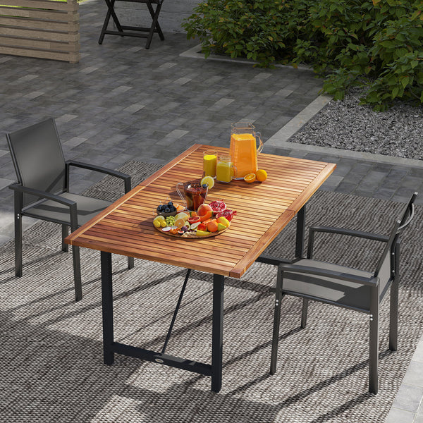 Lot de 2 chaises de jardin chaises empilables d'extérieur respirant avec accoudoirs, en aluminium et textilène pour jardin, piscine, terrasse, gris foncé