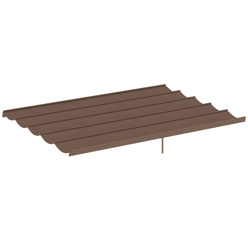 Toile de toit pour pergola tonnelle rétractable de 4 x 3 m - toile uniquement 350 x 260 cm café