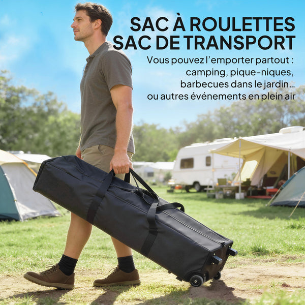 Tonnelle de jardin pop-up pliante tonnelle barnum tente de réception 3 x 3 m anti-UV 30 + avec fenêtres parois latérales sac de transport sacs de sable gris foncé