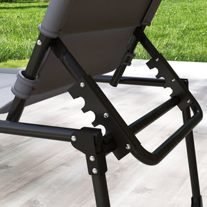 Bain de soleil, chaise longue pliante avec pare-soleil, appuie-tête en tissu Oxford, transat jardin extérieur inclinable de plage camping piscine terrasse 70 x 200 x 45 cm gris