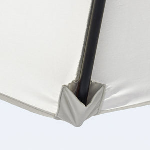Parasol droit parasol inclinable de jardin balcon terrasse manivelle toile polyester imperméabilisée haute densité 180 g/m² Ø2,6 x 2,35H m aluminium crème