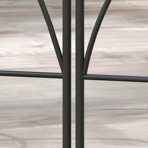 Lot de 5 panneaux de clôture de jardin décoratives en métal, bordure de jardin, pour parterre de fleurs - dim. 205 x 45,5 cm, noir