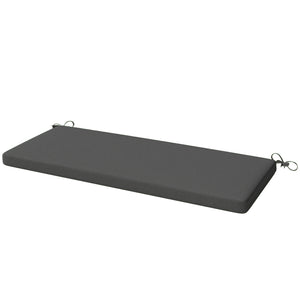 Coussin de banc, coussin pour Banc de Jardin pour l'extérieur et l'intérieur, housse amovible lavable, UPF 30+, sangles de fixation, jardin, patio, 110 x 46 x 6,5 cm, gris foncé