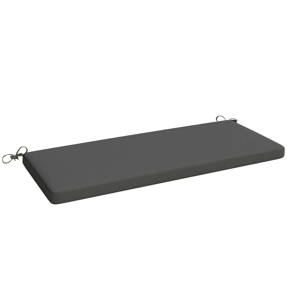 Coussin de banc, coussin pour Banc de Jardin pour l'extérieur et l'intérieur, housse amovible lavable, UPF 30+, sangles de fixation, jardin, patio, 110 x 46 x 6,5 cm, gris foncé
