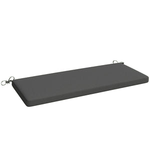 Coussin de banc, coussin pour Banc de Jardin pour l'extérieur et l'intérieur, housse amovible lavable, UPF 30+, sangles de fixation, jardin, patio, 110 x 46 x 6,5 cm, gris foncé