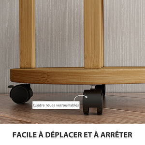 Étagère à plantes support à plantes en bambou étagères rondes à fleurs support de pots de fleurs 5 niveaux bois naturel
