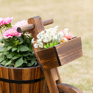 Porte Plante Tricycle - étagère de Pots de Fleurs - jardinière dim. 52L x 31l x 45H cm - Bois de Sapin