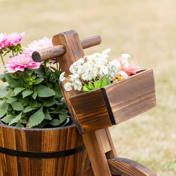 Porte Plante Tricycle - étagère de Pots de Fleurs - jardinière dim. 52L x 31l x 45H cm - Bois de Sapin