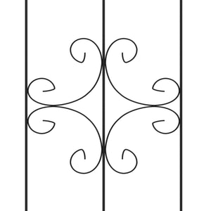 Lot de 4 treillis de jardin, support pour plantes grimpantes en acier, 50L x 180H cm, noir