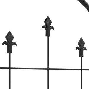 Lot de 4 treillis de jardin, support pour plantes grimpantes en acier, 50L x 180H cm, noir