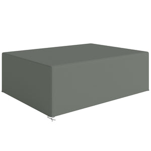 Housse de Meubles de Jardin, Housse Salon de Jardin Imperméable, Coupe-Vent et Anti-UV, Bâche Tissu Oxford 600D Ultra-Résistant, pour Table et Chaises d'Extérieur, Gris