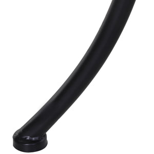 Table Basse carrée Bistro de Jardin dim. 45L x 45l x 50H cm piètement arqué Plateau maillé métal époxy anticorrosion Noir