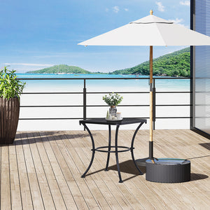 Table Basse carrée Bistro de Jardin dim. 45L x 45l x 50H cm piètement arqué Plateau maillé métal époxy anticorrosion Noir