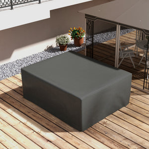 Housse salon de jardin extérieure, bâche de protection extérieure, anti-UV, en polyéthylène de haute résistance, housse table de jardin, 235 x 190 x 90 cm, gris