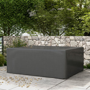 Housse salon de jardin extérieure, bâche de protection extérieure, anti-UV, en polyéthylène de haute résistance, housse table de jardin, 235 x 190 x 90 cm, gris