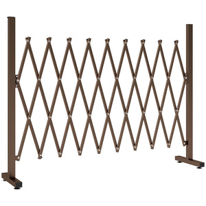 Barrière Extensible rétractable barrière de sécurité 250L x 31l x 104H cm alu métal Chocolat