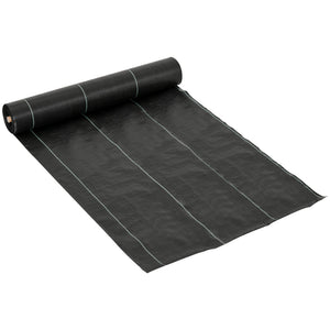 Toiles de paillage - Toile anti mauvaises herbes - toile de paillage anti mauvaises herbes 100 g/m² - indéchirable perméable à l'eau anti UV dim. 50L x 2l m - PP noir vert