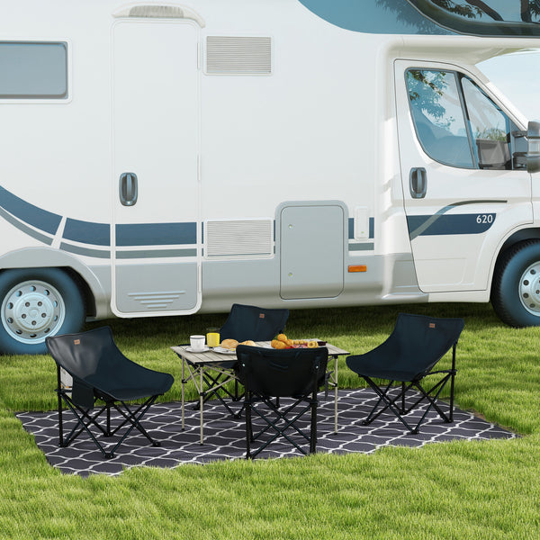 Tapis d'extérieur tapis réversible dim. 2,74L x 1,82l m - PP haute densité 310 g/m² gris et blanc