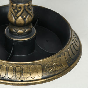 Bain d'oiseaux Abreuvoir, mangeoire pour Oiseaux jardinière 2 en 1 dim. Ø 50 x 72H cm polypropylène Bronze Antique