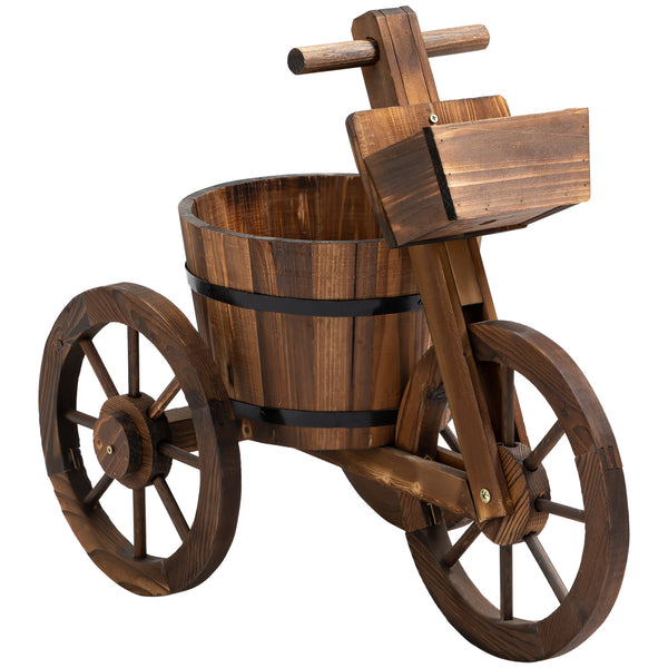 Porte Plante Tricycle - étagère de Pots de Fleurs - jardinière dim. 52L x 31l x 45H cm - Bois de Sapin