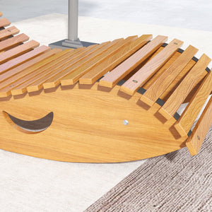 Chaise à bascule - Rocking chair d'extérieur jardin ergonomique avec siège à lattes et dossier haut en bois dim. 130L x 60l x 60H cm