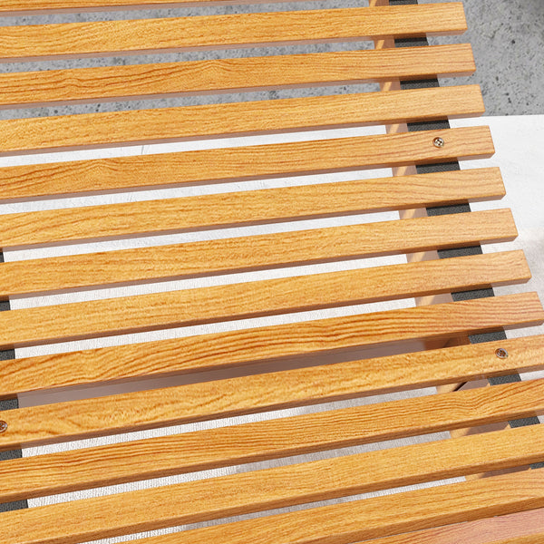 Chaise à bascule - Rocking chair d'extérieur jardin ergonomique avec siège à lattes et dossier haut en bois dim. 130L x 60l x 60H cm