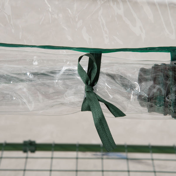 Serre de jardin avec étagères 3 niveaux, serre de balcon, bâche renforcée PVC, châssis en acier, porte zippée enroulable, pour légumes plantes fleurs, 69 x 49 x 125 cm, transparent