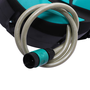 Dévidoir Mural Enrouleur Automatique pivotant 180° Tuyau 10 + 1 m avec Lance arrosage Support Mural intégré Turquoise Noir