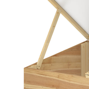 Mini Serre de Jardin Serre pour semis dim. 100L x 50l x 36H cm Toit 2 pans ouvrables séparemment Panneaux de Polycarbonate Bois Sapin pré-huilé