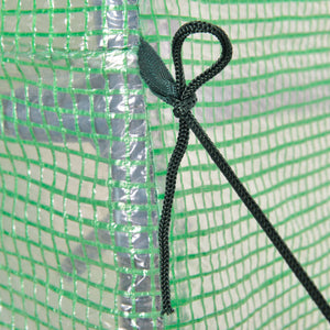 Serre de jardin PE, serre de balcon, bâche renforcée 140 g/m², châssis en acier, porte zippée enroulable, pour légumes plantes fleurs, intérieur et extérieur, 300 x 100 x 200 cm, vert