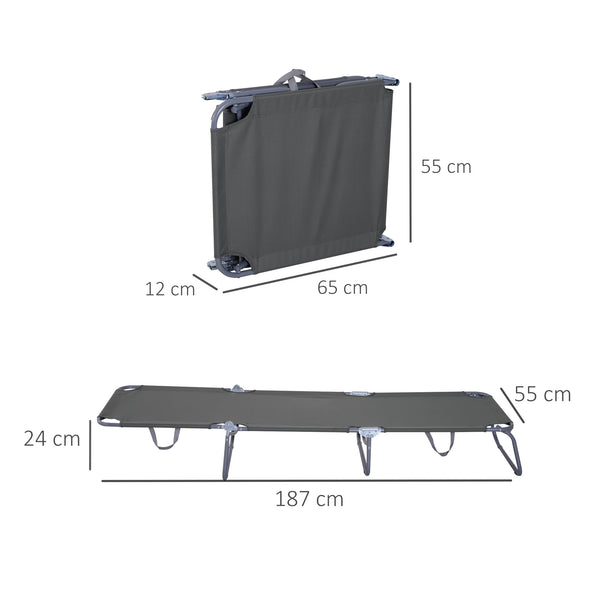 Bain de Soleil transat Pliable Dossier réglable Multipositions métal et Polyester Gris
