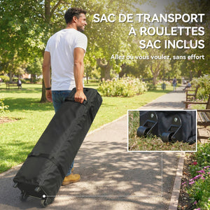 Tonnelle de jardin 3 x 6 m pop up tente pliante réglable en hauteur protection UV50+ tonnelle pliante avec 6 parois latérales 6 sacs de sable sac de transport à roulettes montage facile gris