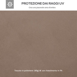 Toit de Remplacement pour pavillon de Jardin Toile de Rechange pour pavillon tonnelle Tente 3 x 3 m Marron