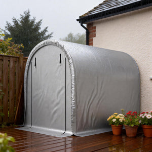 Tente de rangement de Jardin abri extérieur résistant à l'eau pour vélos, outils, porte zippée, cadre acier galvanisé