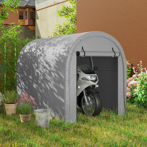 Tente de rangement de Jardin abri extérieur résistant à l'eau pour vélos, outils, porte zippée, cadre acier galvanisé