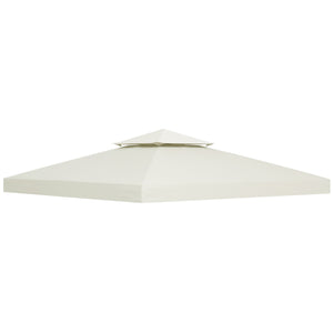 Toit de Remplacement pour Gazebo de Jardin Toile de Rechange pour pavillon tonnelle Tente 3 x 3 m Crème