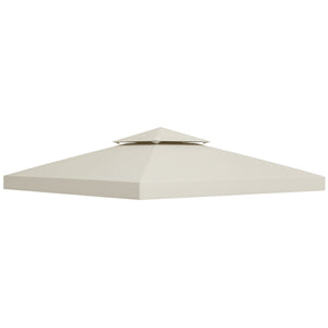 Toit de Remplacement pour Gazebo de Jardin Toile de Rechange pour pavillon tonnelle Tente 3 x 3 m Crème